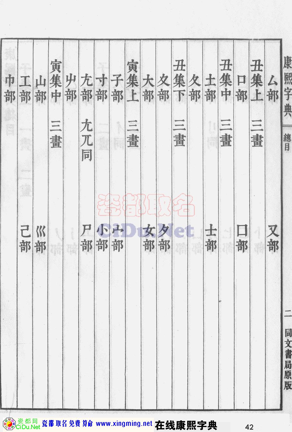 瓷都取名——康熙字典原图扫描版，第42页
