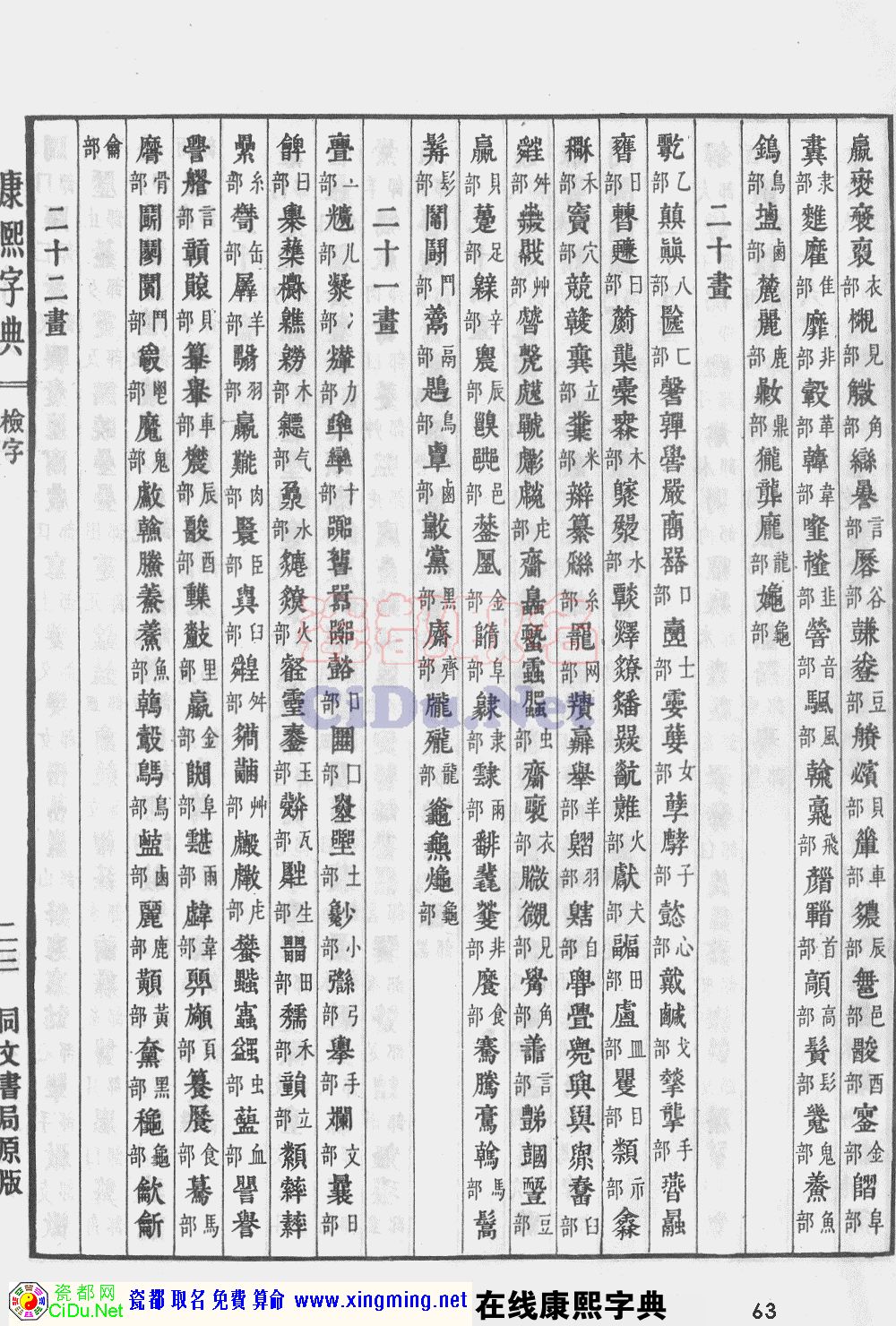 瓷都取名——康熙字典原图扫描版，第63页