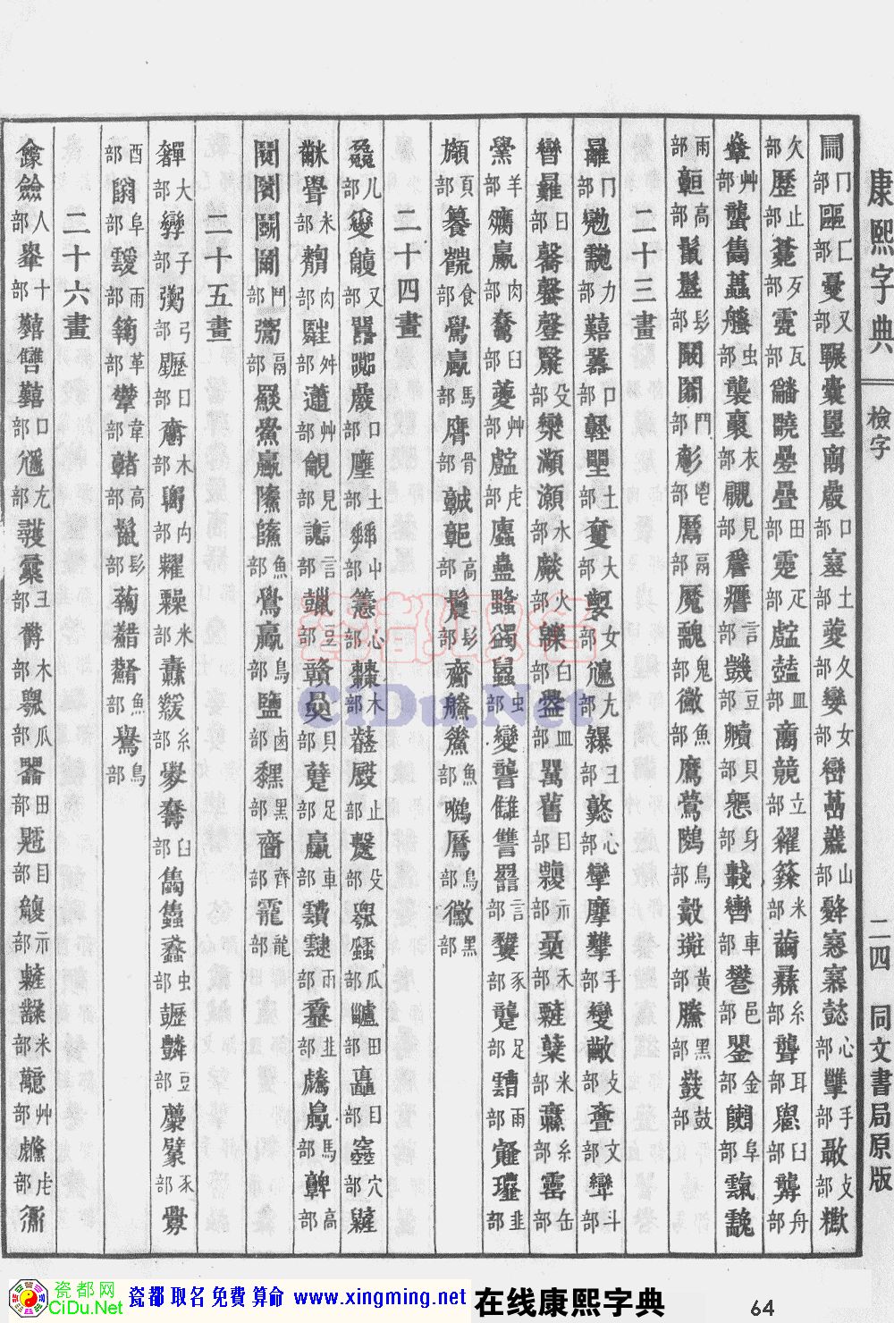 瓷都取名——康熙字典原图扫描版，第64页