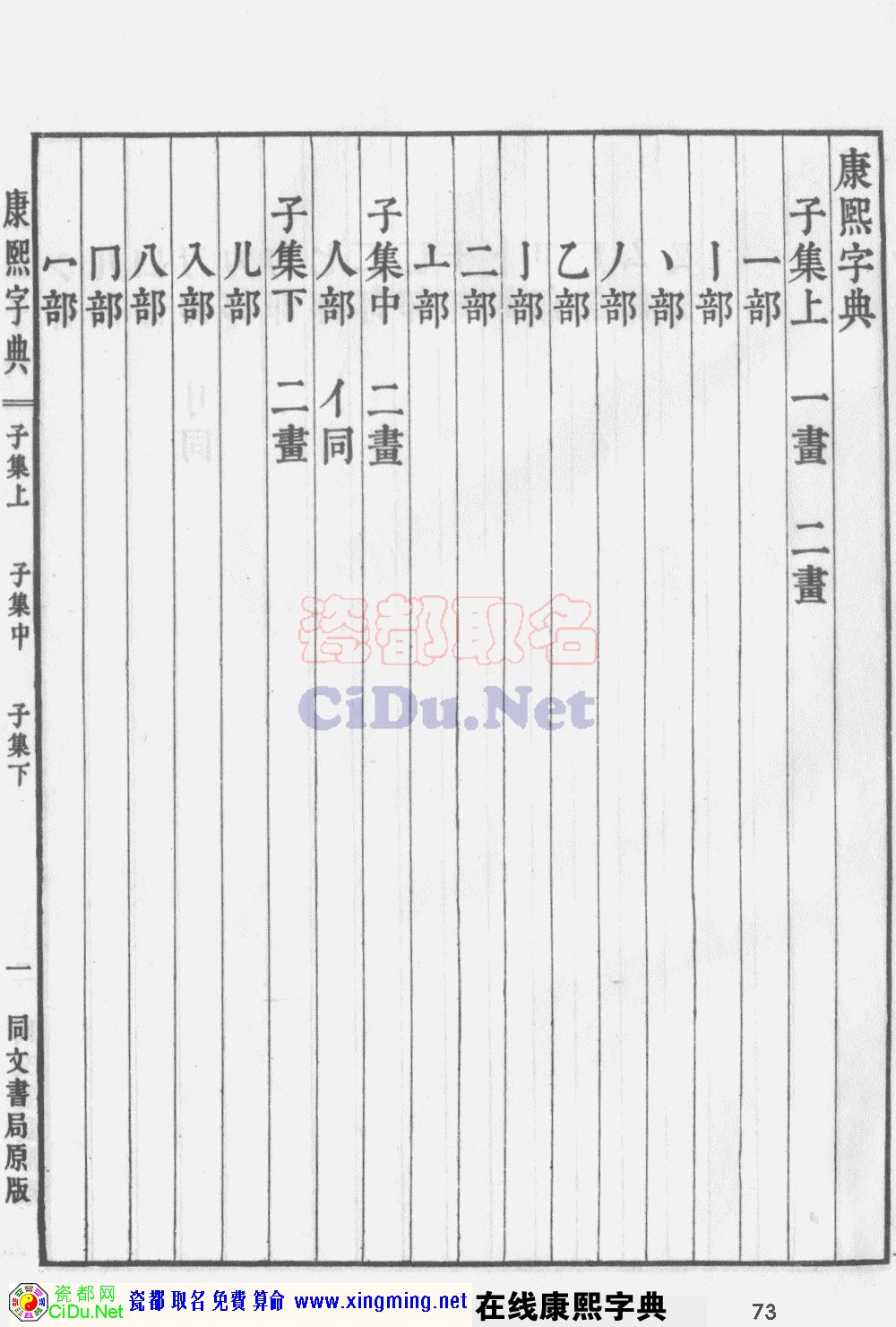 瓷都取名——康熙字典原图扫描版，第73页