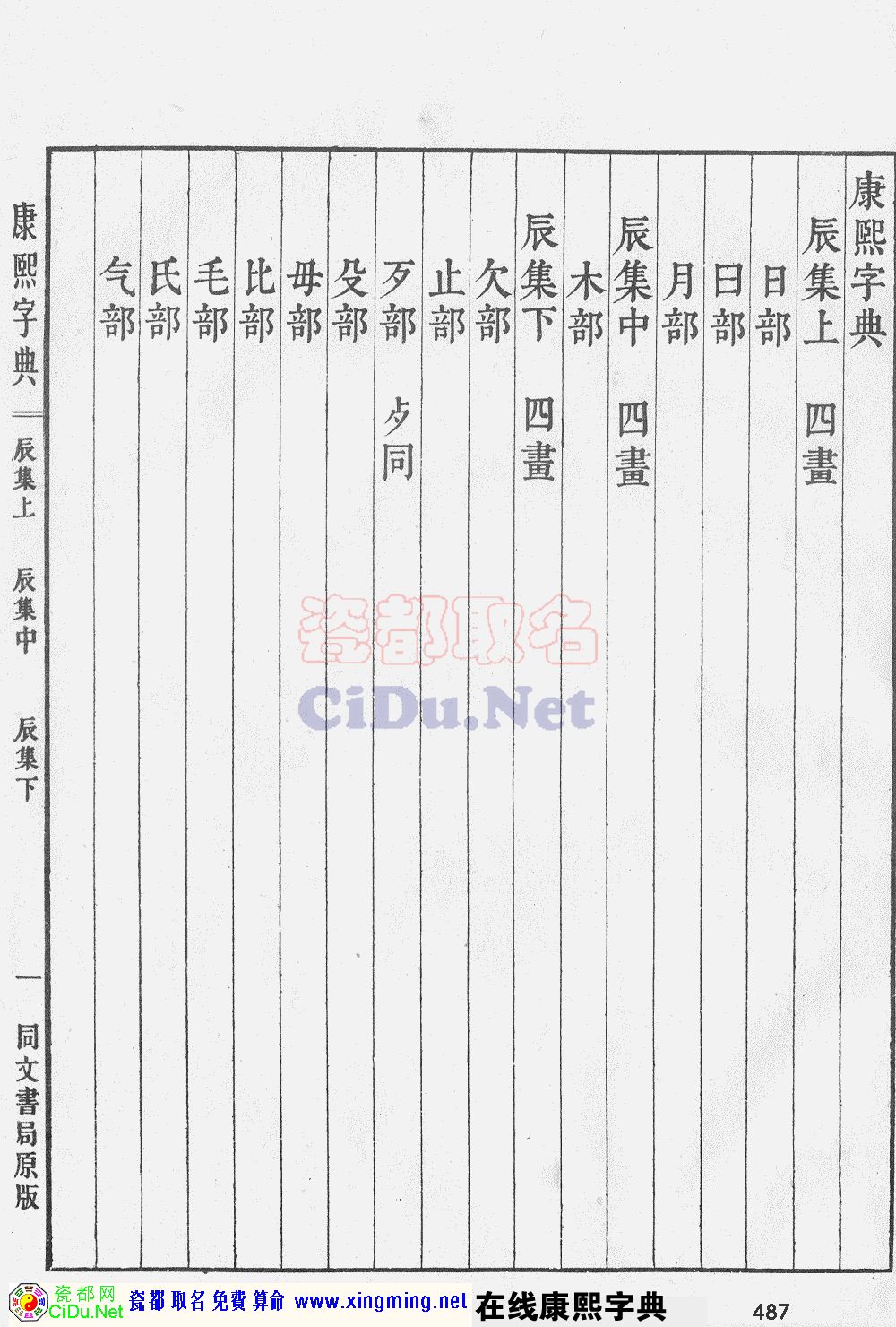 瓷都取名——康熙字典原图扫描版，第487页