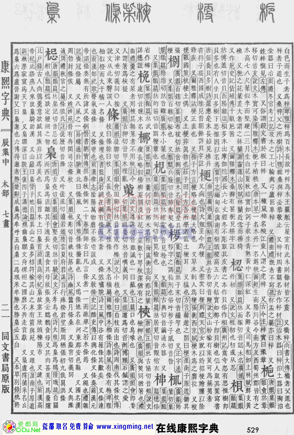 瓷都取名——康熙字典原图扫描版，第529页