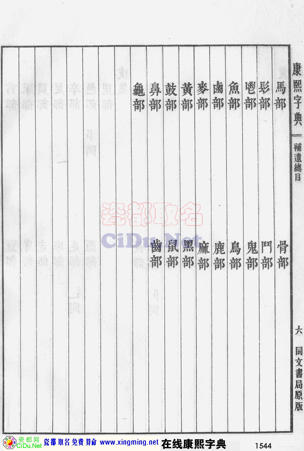 瓷都取名——康熙字典原图扫描版，第1544页