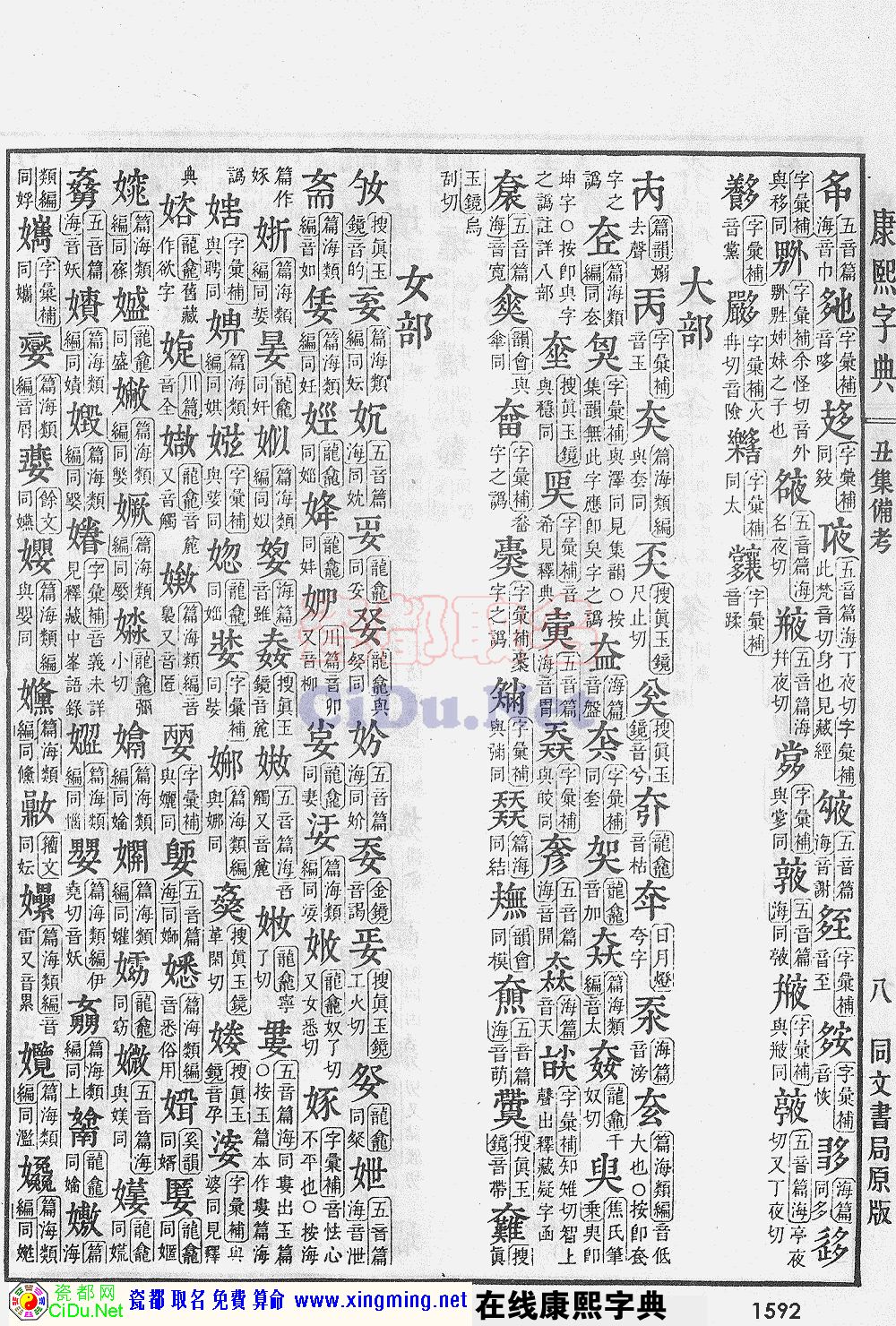 瓷都取名——康熙字典原图扫描版，第1592页